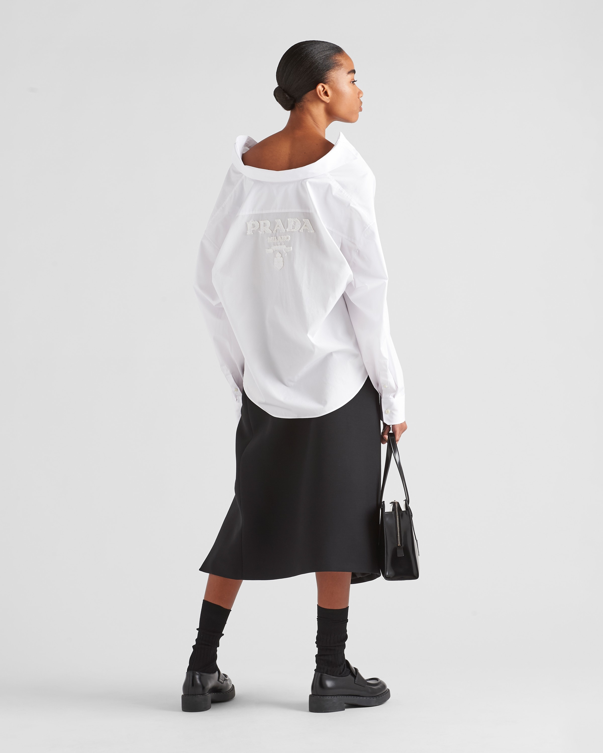 Embroidered poplin shirt - 5