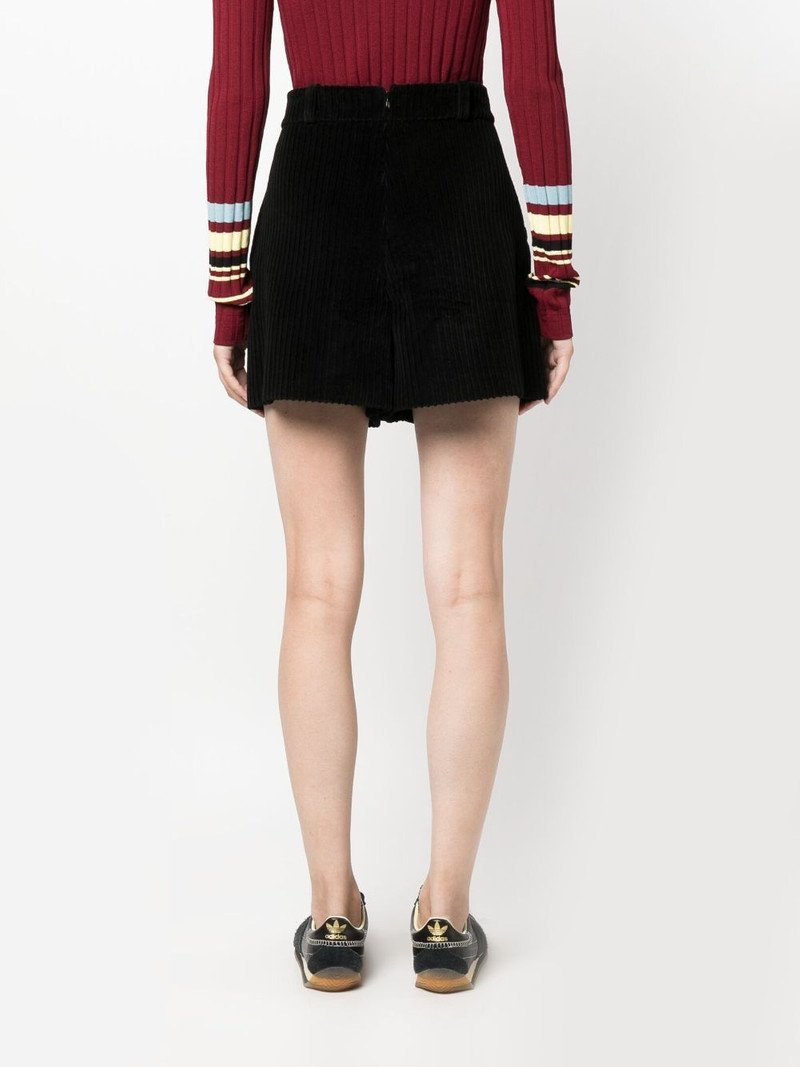 high-waisted corduroy 면 반바지 4