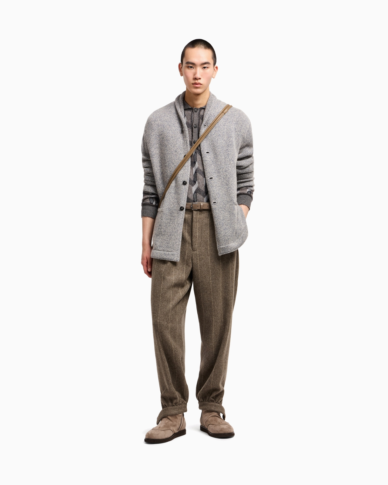 CARDIGAN JACKET IN KNIT CASHMERE AND COTTON - 2
