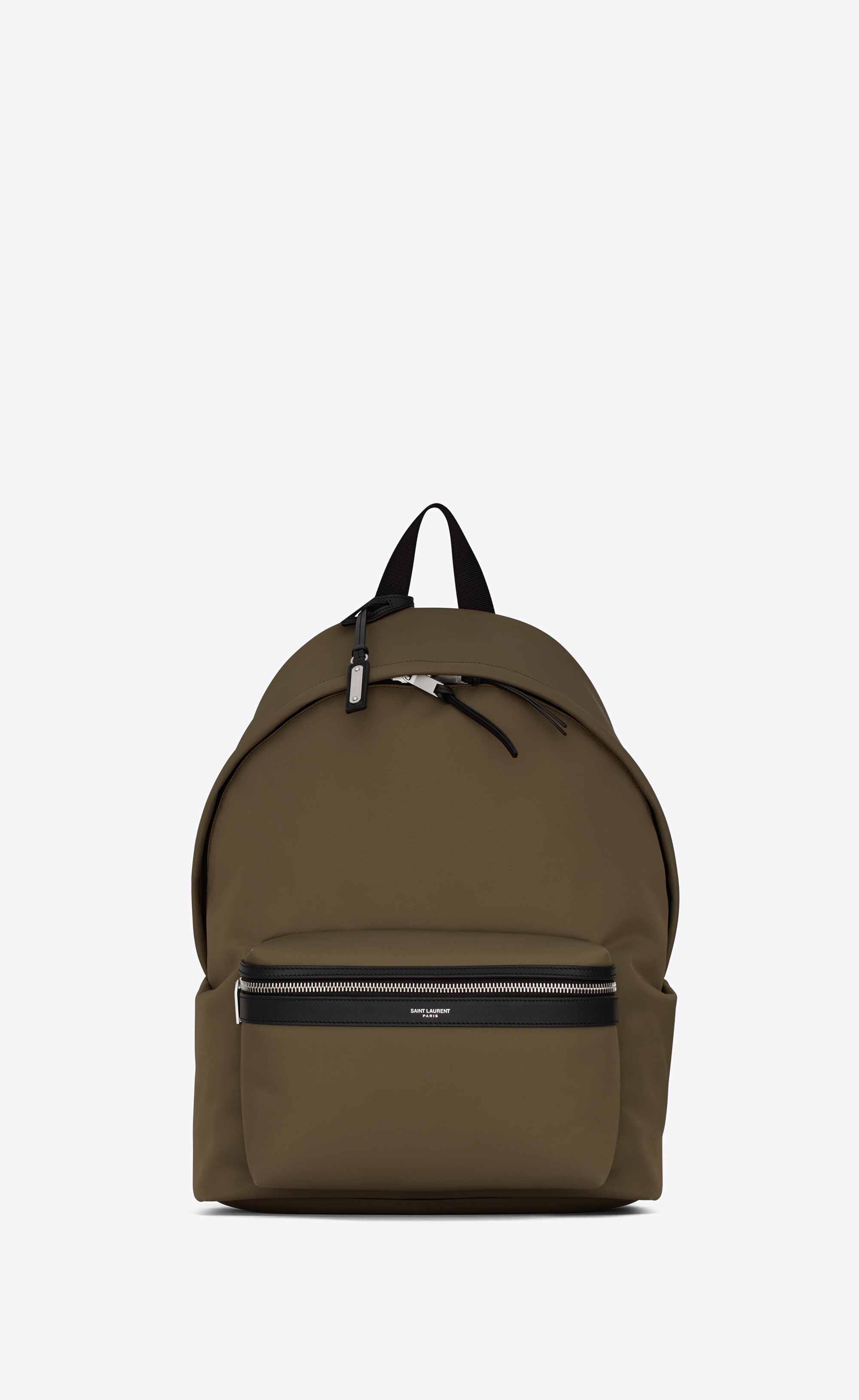 city backpack in nylon canvas and leather - 1