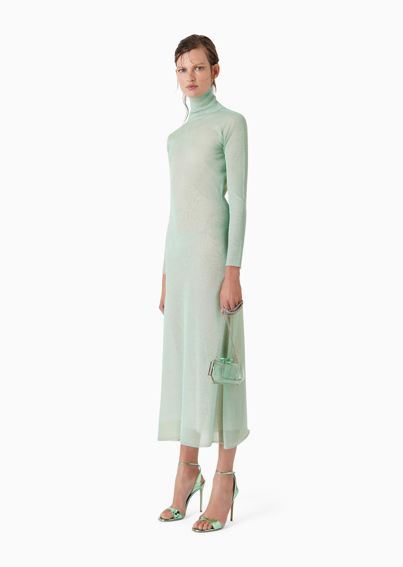 Midi dress in a bright knit - 4