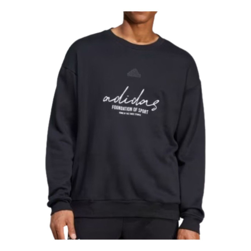 adidas adidas Brand Love French Terry Sweatshirt 'Black' IW3542 outlook