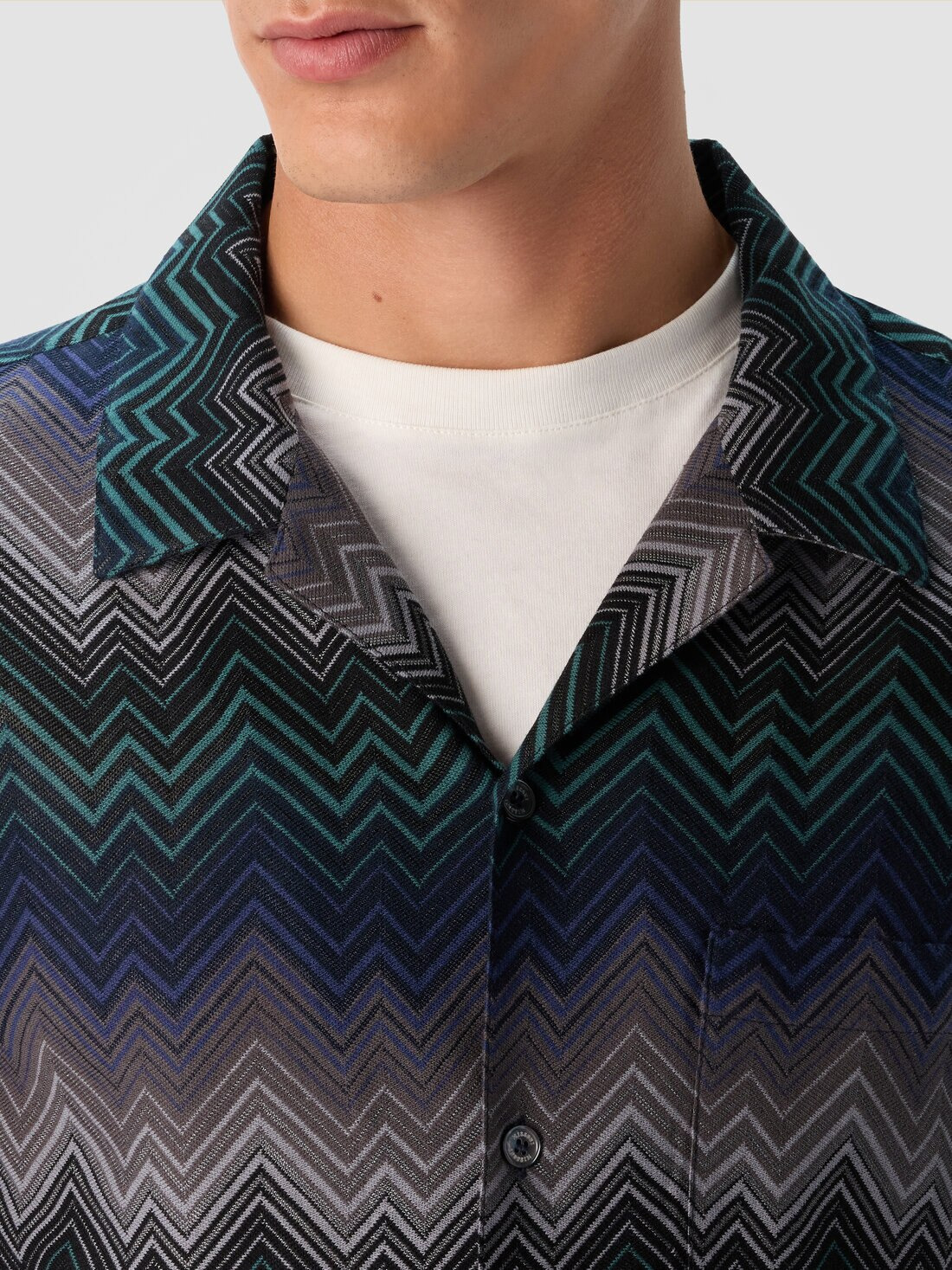 Bowling Shirt with Irregular Zigzag - 5