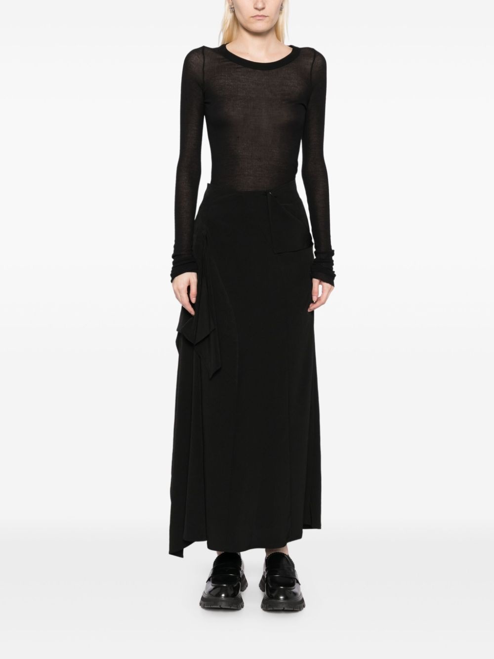 draped high waist skirt - 2