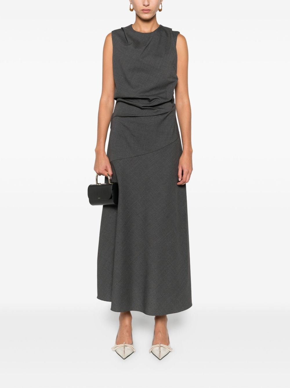 twisted sleeveless dress - 2