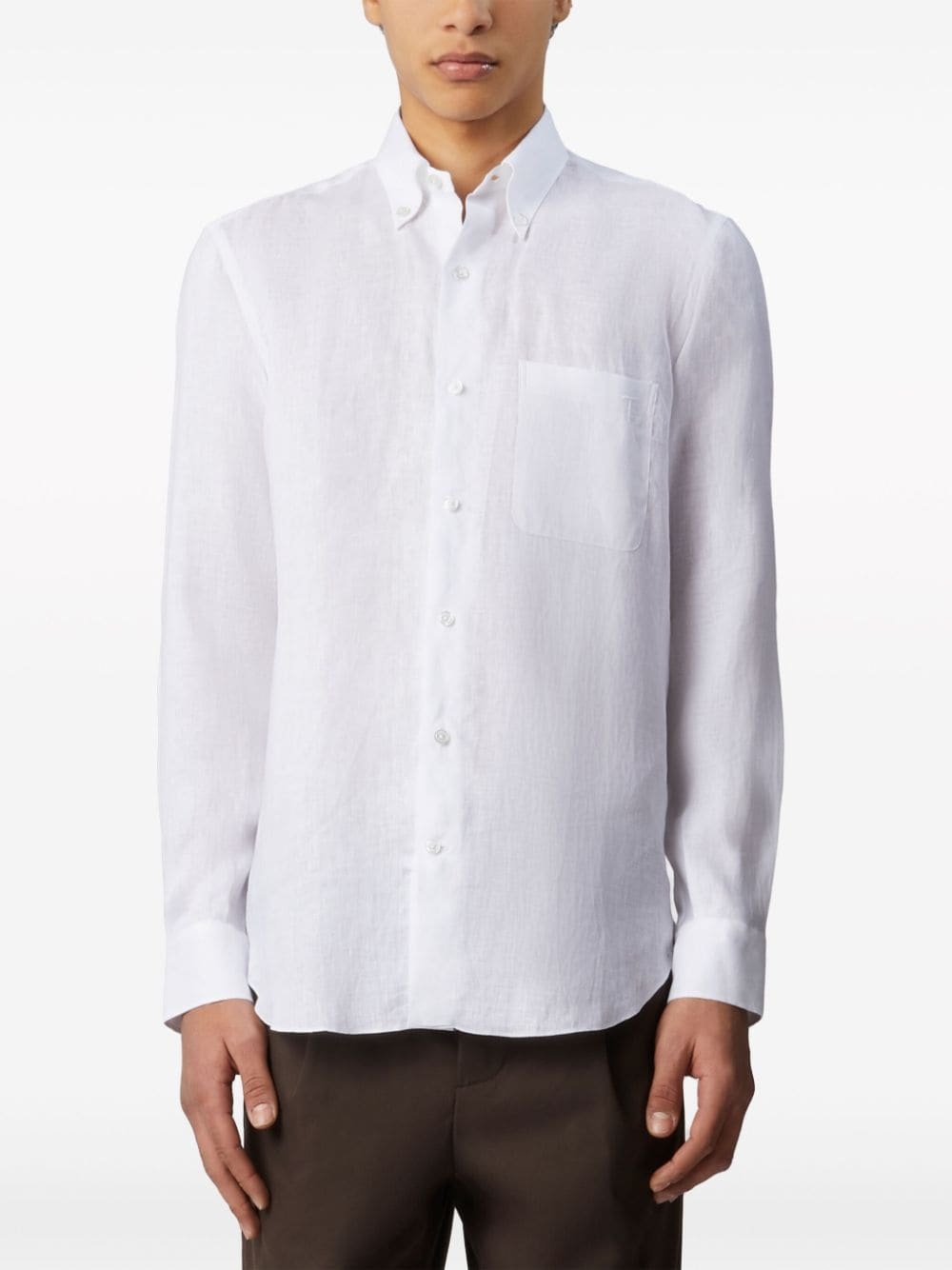 long-sleeve linen shirt - 2