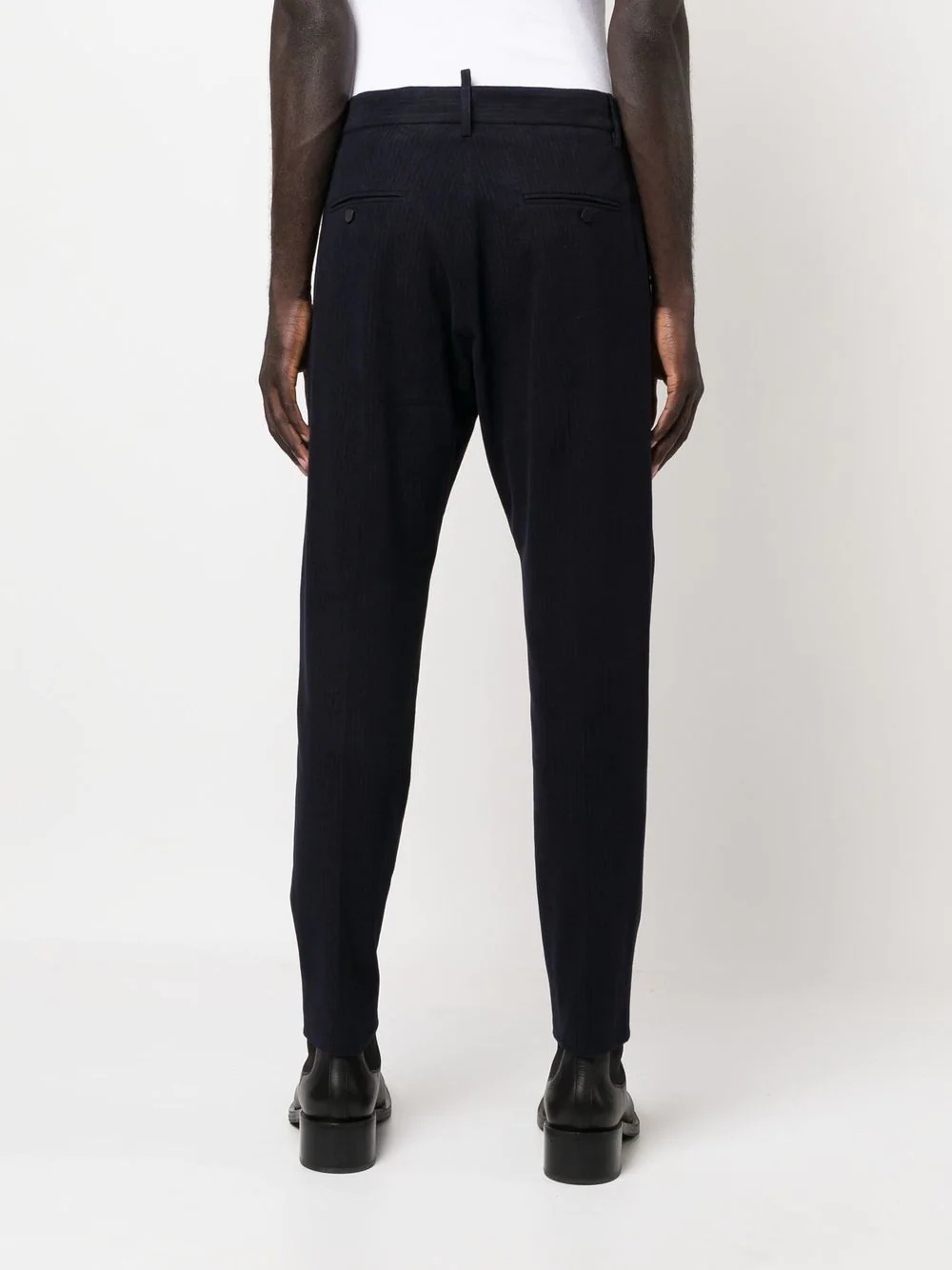 pinstripe tapered trousers - 4