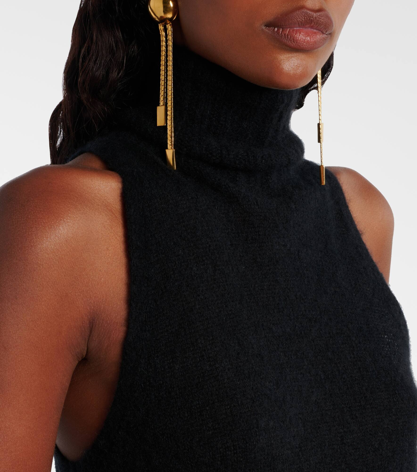 Cashmere and silk turtleneck top - 4