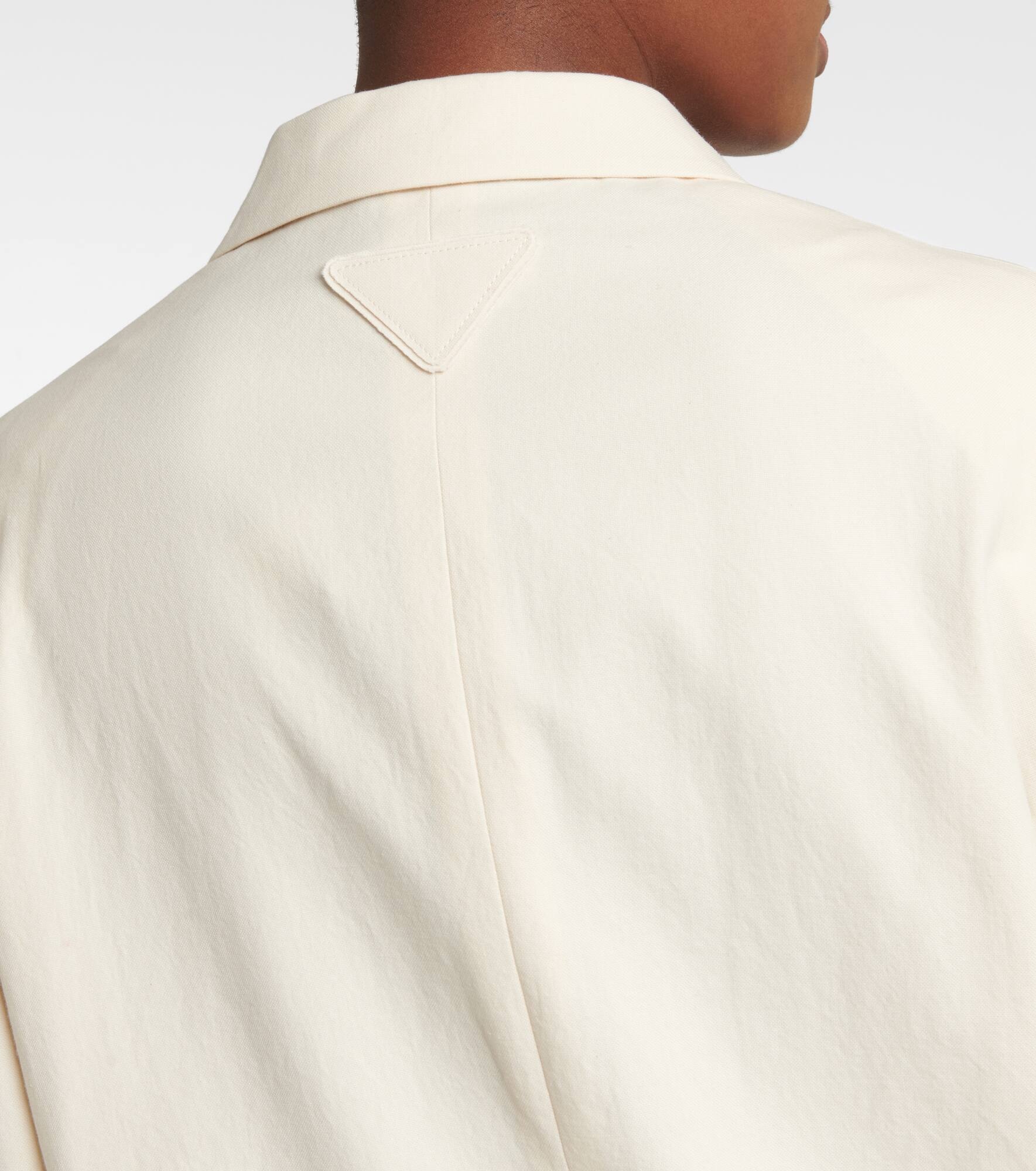 Double-breasted cotton blazer - 6