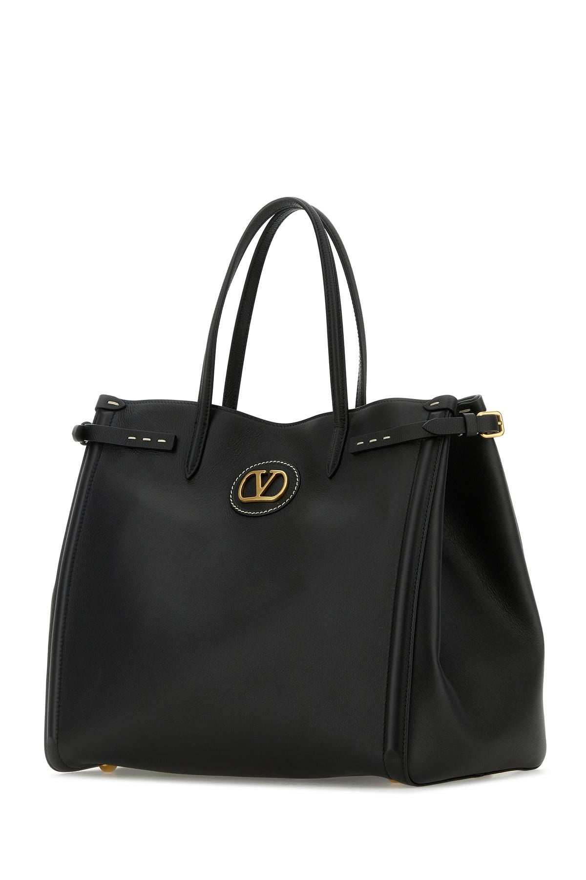 Black leather Antibes shopping bag - 2