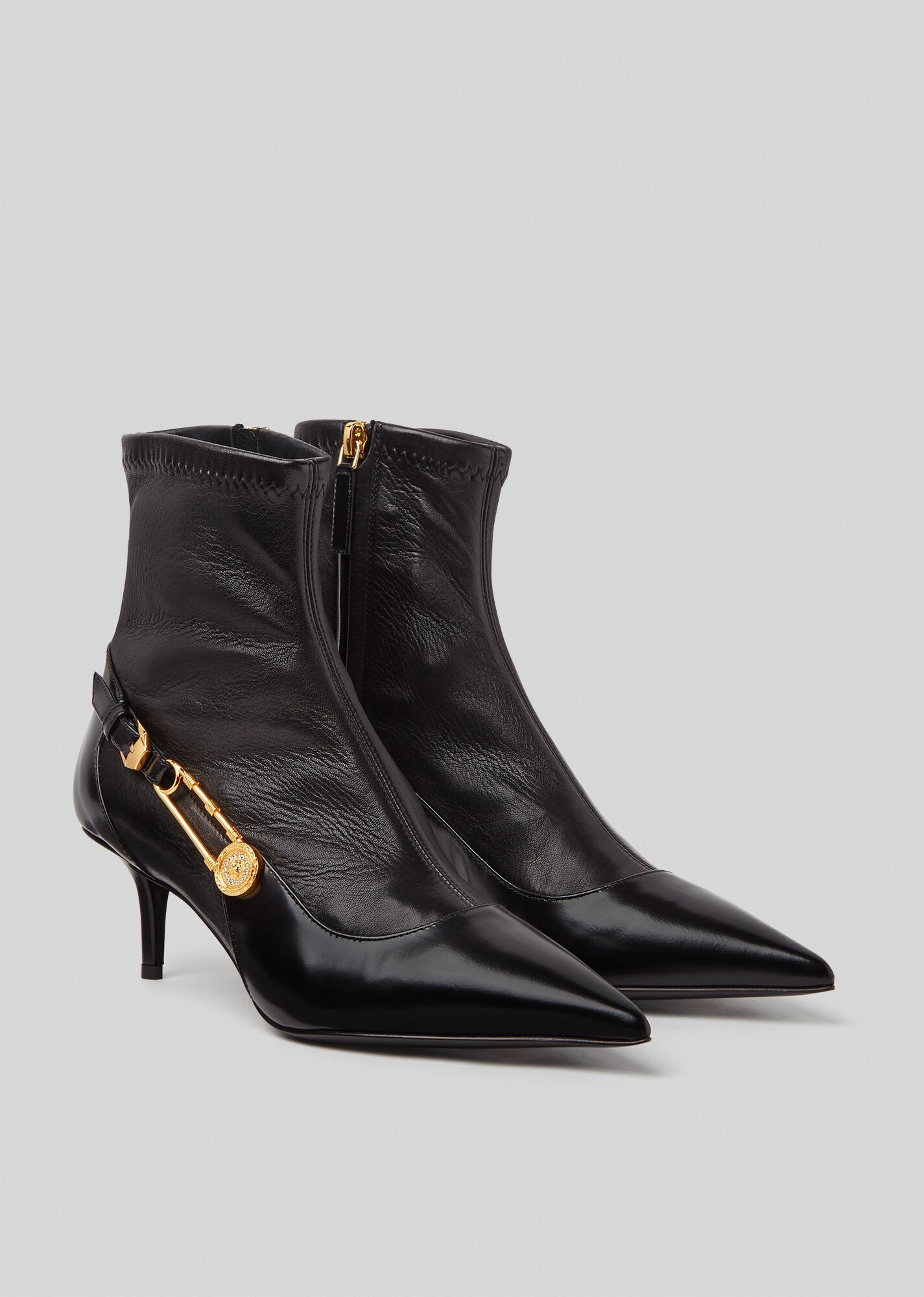 Safety Pin Ankle Boots - 3