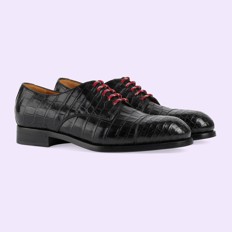 Men's crocodile lace-up 2