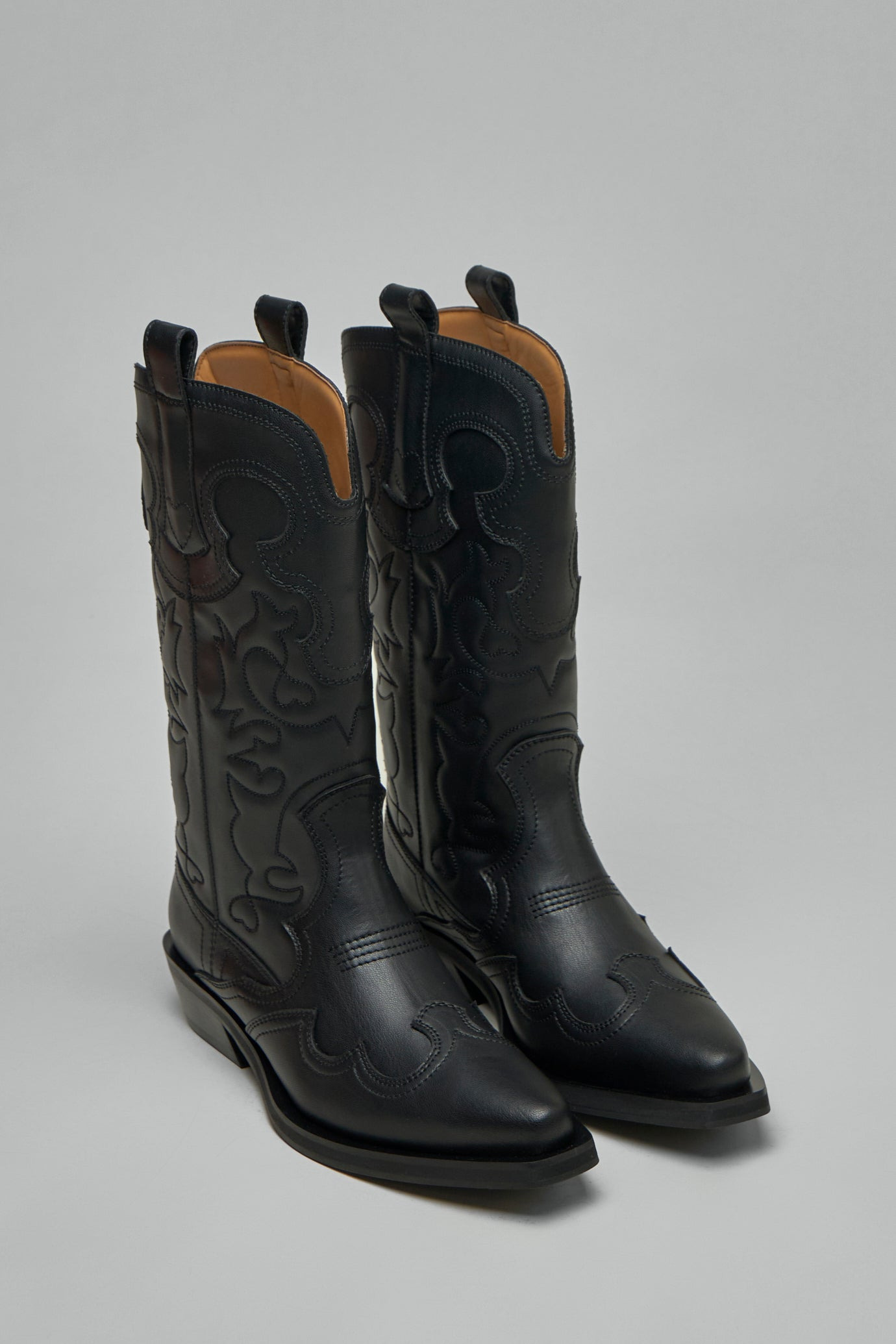 Mid Shaft Embroidered Western Boots - 4