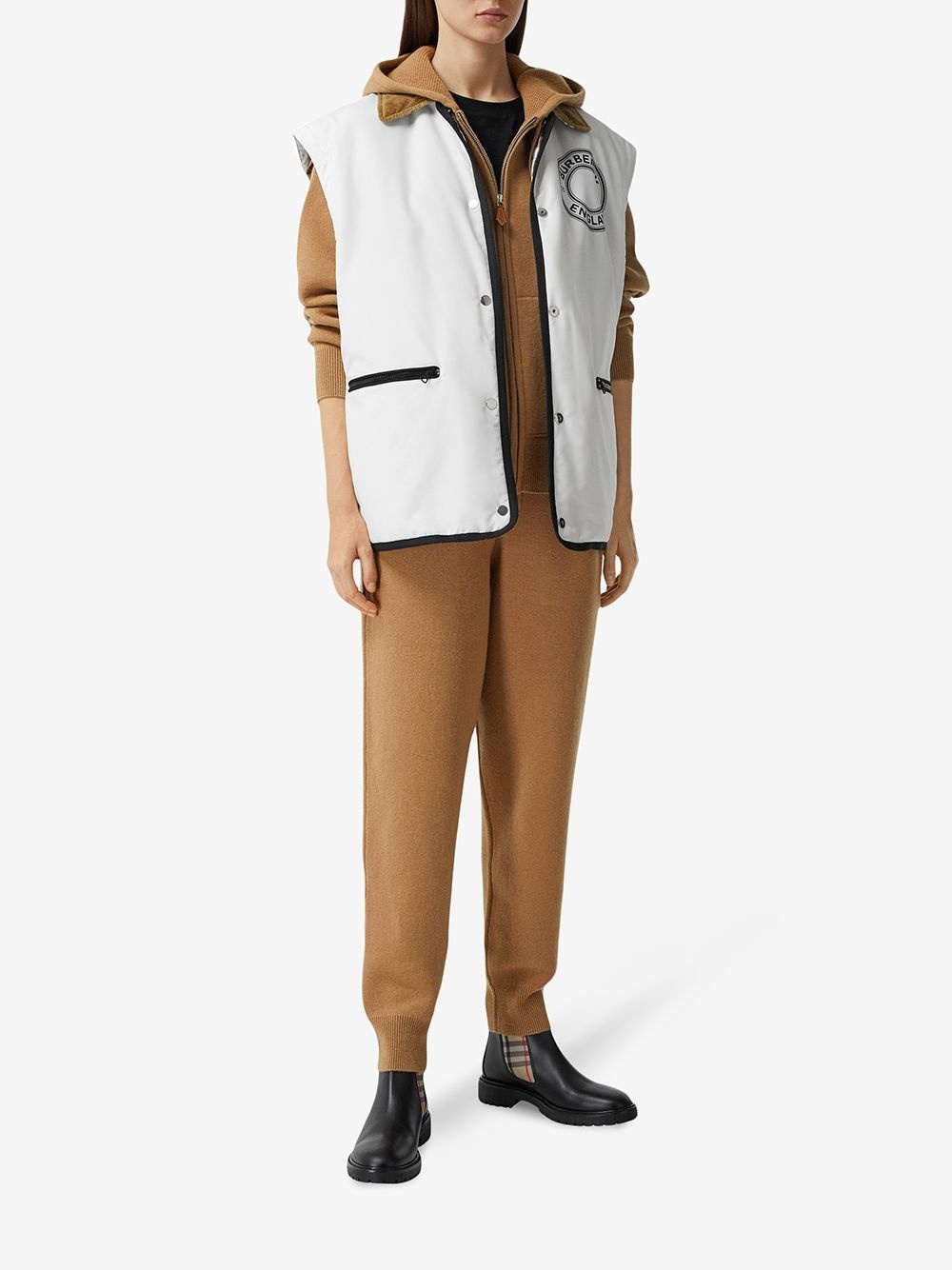 monogram cashmere track pants - 2