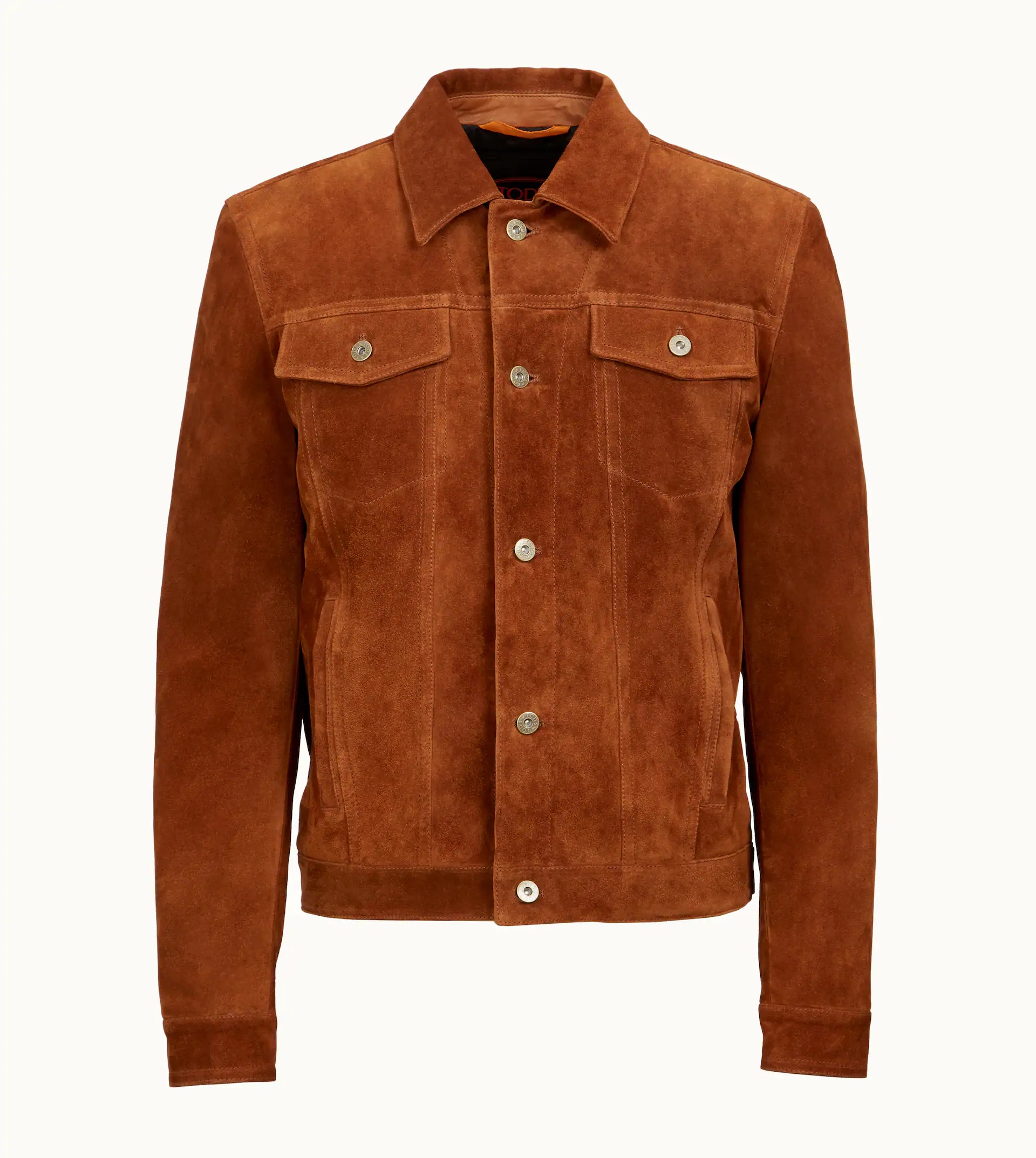 JACKET IN SUEDE - BROWN - 1
