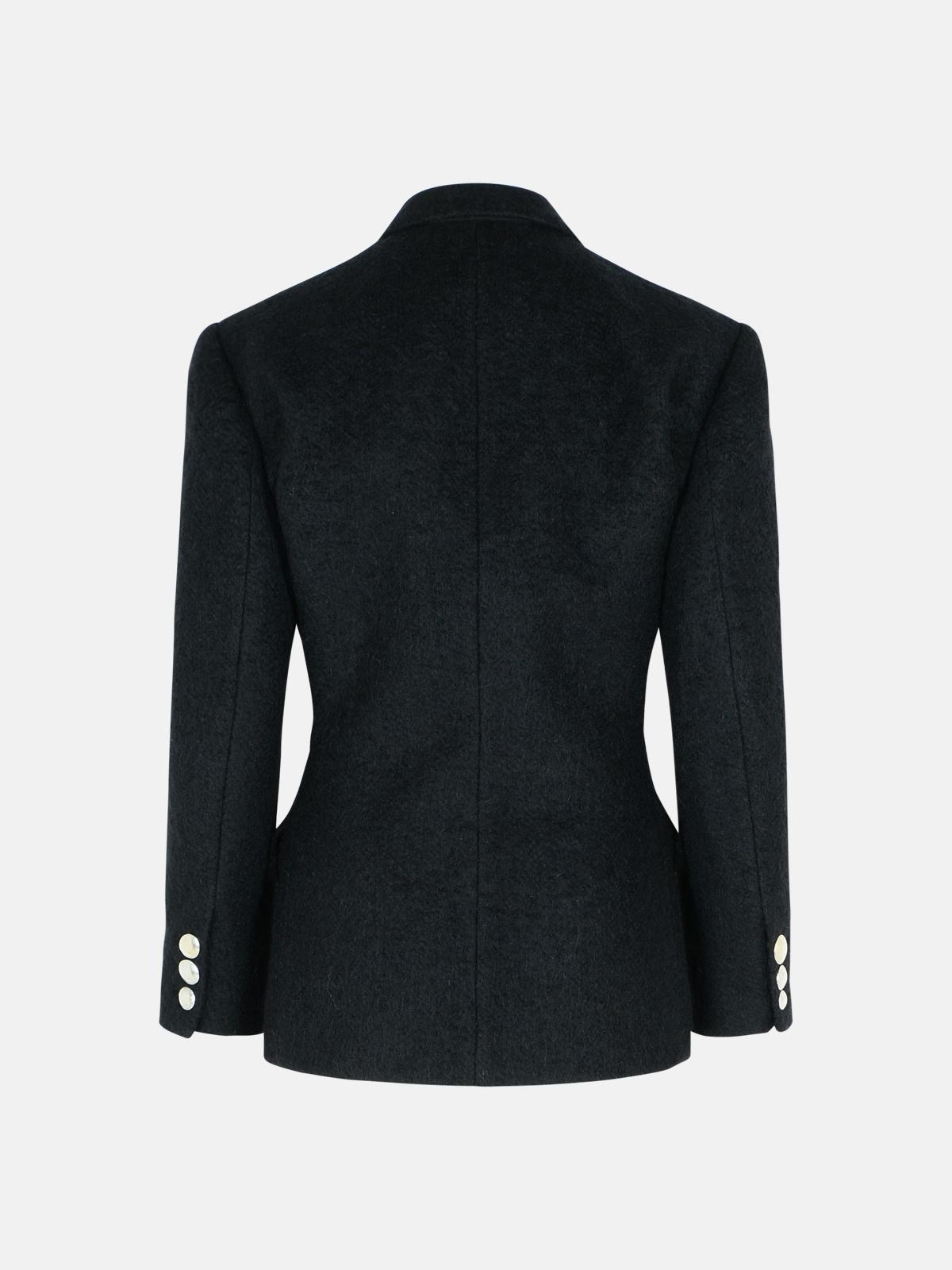 'GALLIE' BLACK WOOL BLEND JACKET - 3