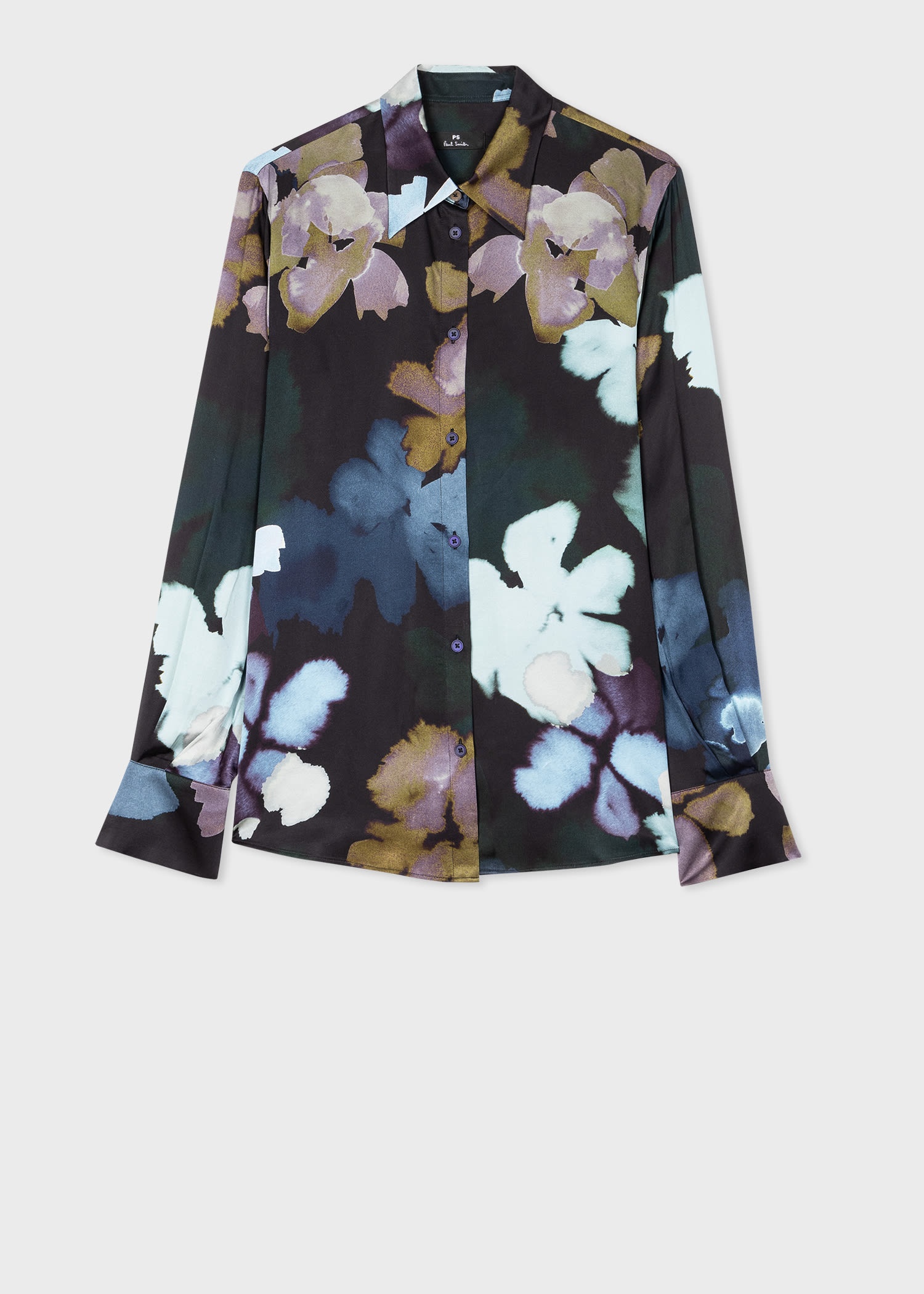 'Floral Watercolour' Print Shirt - 1