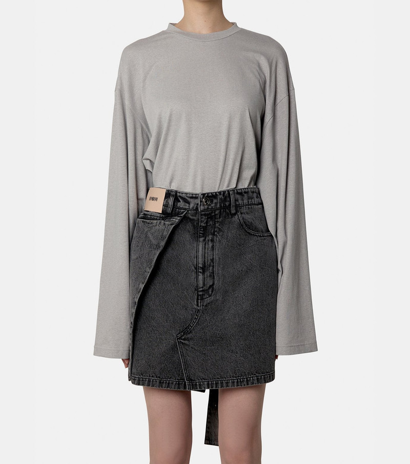 BONBOM Denim Inserted LS Tshirt outlook