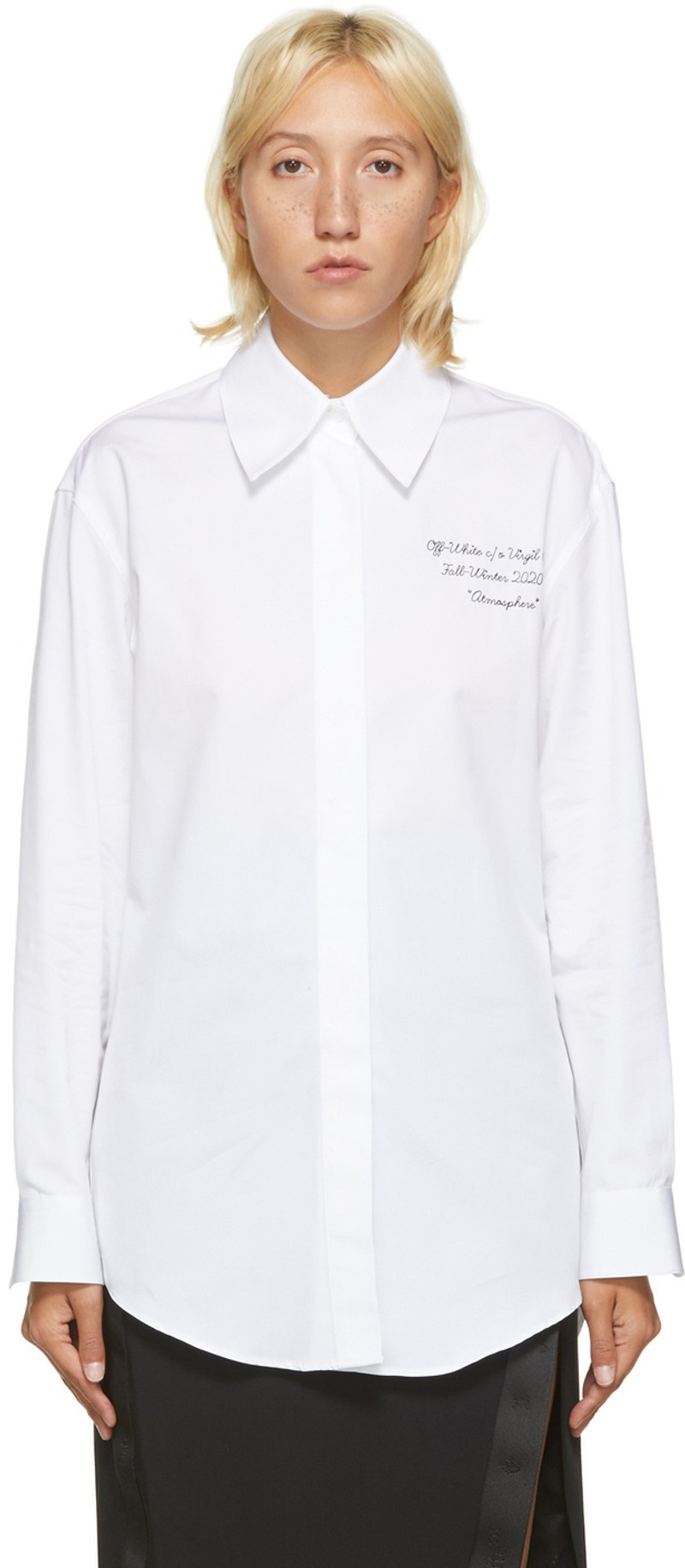 White Basic Logo Shirt - 1