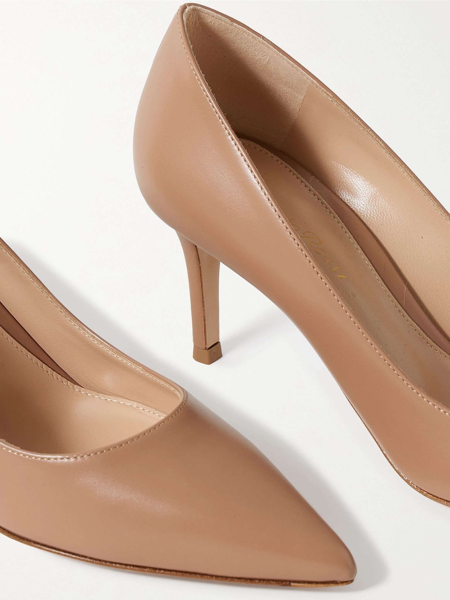 Gianvito 70 leather pumps Neutral - 4