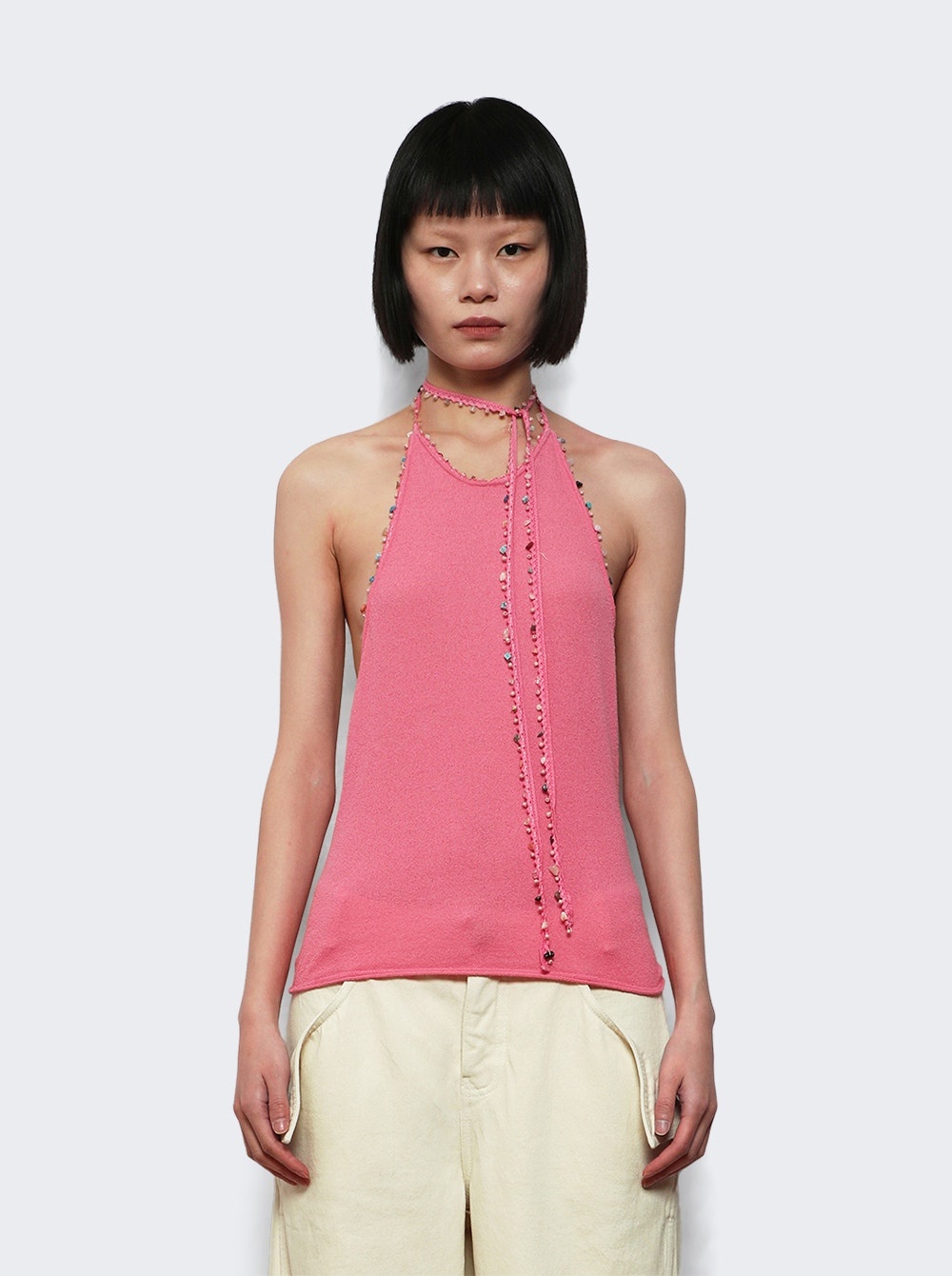 Beach Quartz Halter Tank Cerise Pink - 2