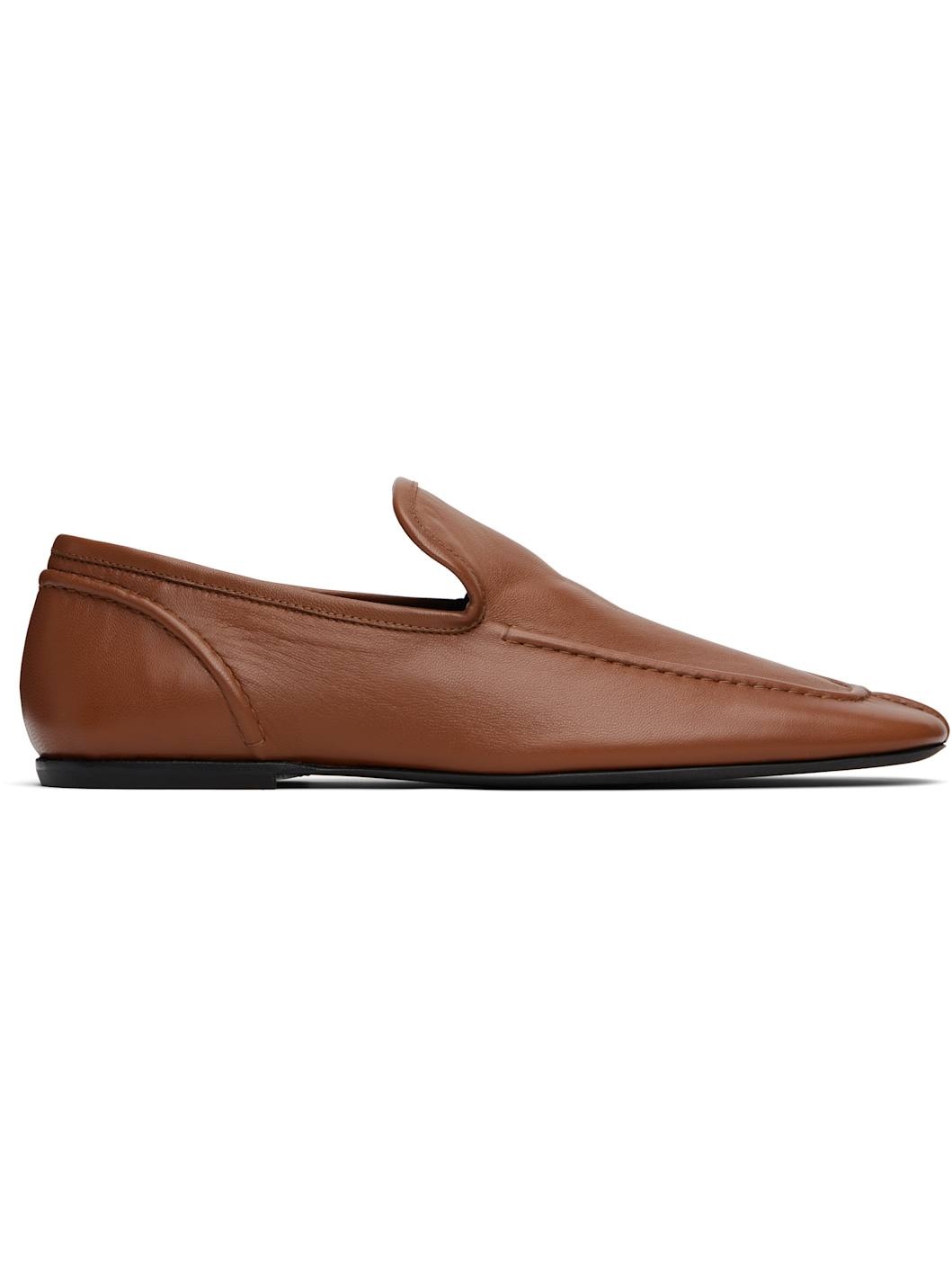 Tan Leather Loafers - 1