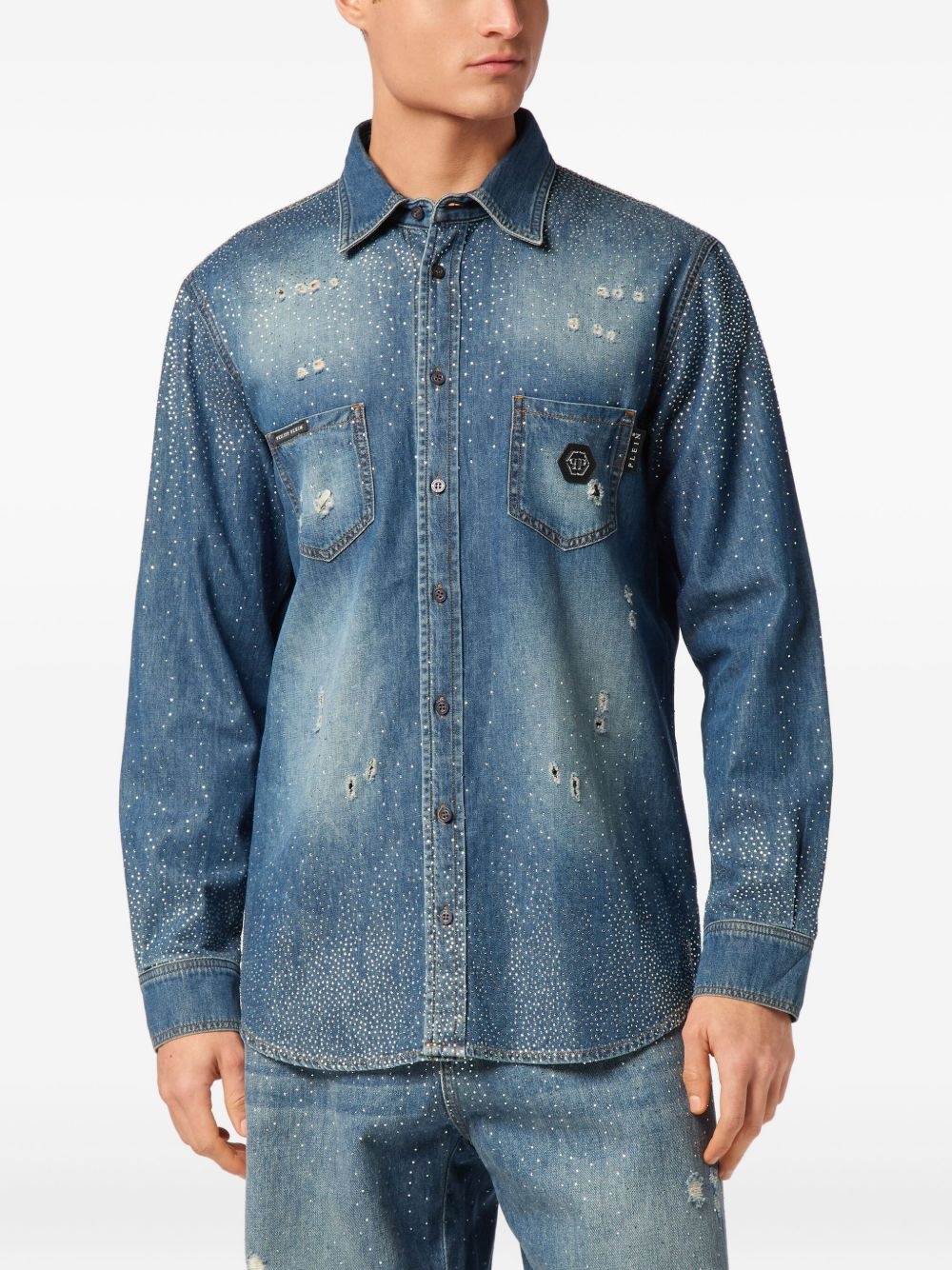 rhinestone-embellished shirt - 3