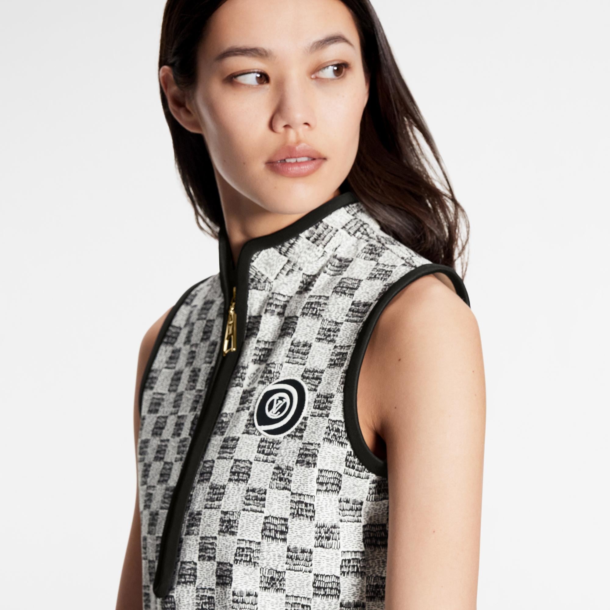 LV Match Damier Standing Collar Dress - 4