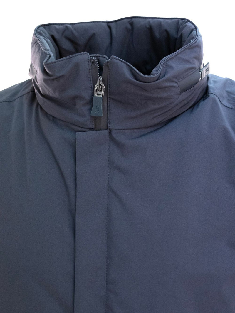 Herno stand-collar zip-front coat outlook