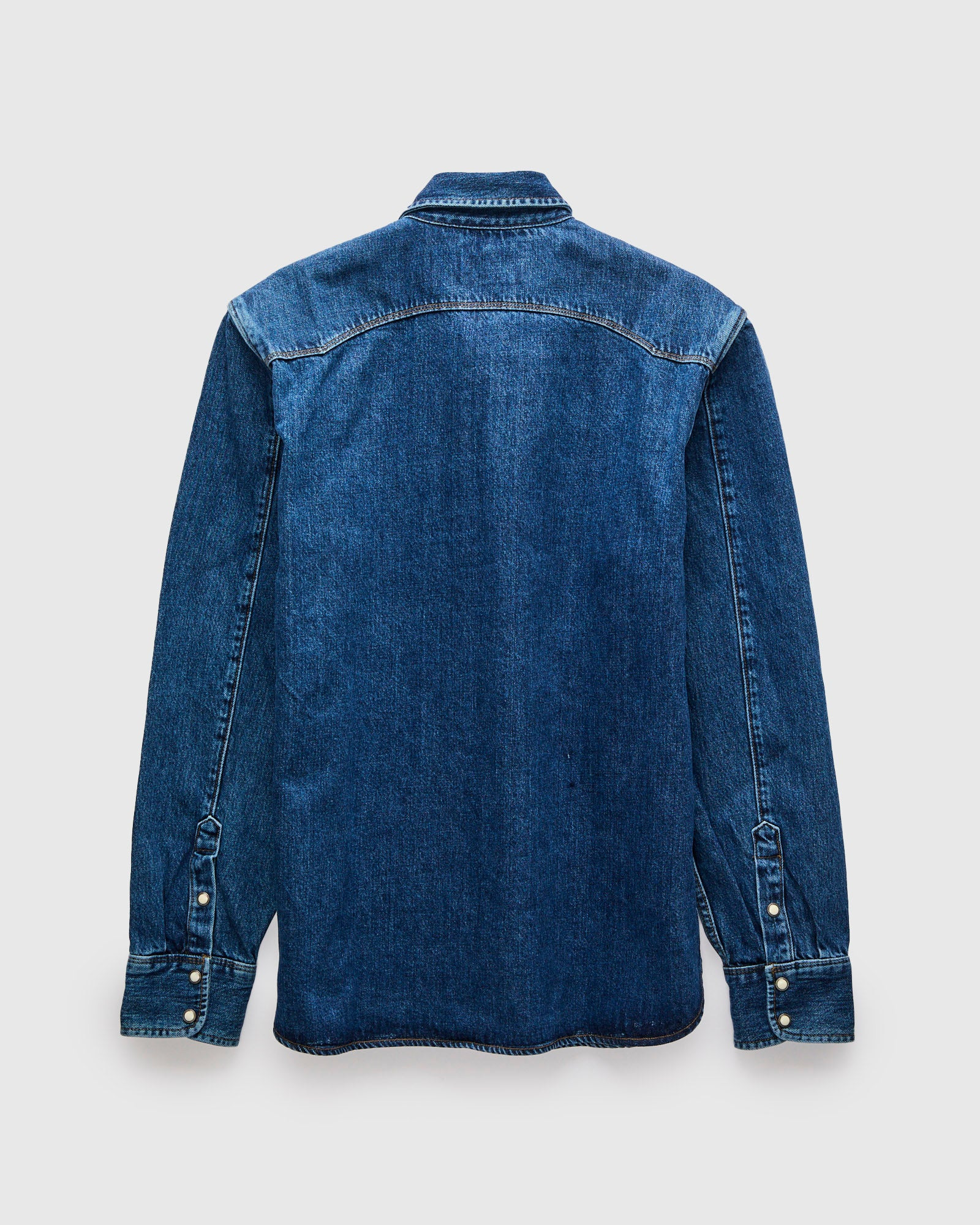 11oz Modern Western Shirt in Stonewash Indigo - 2
