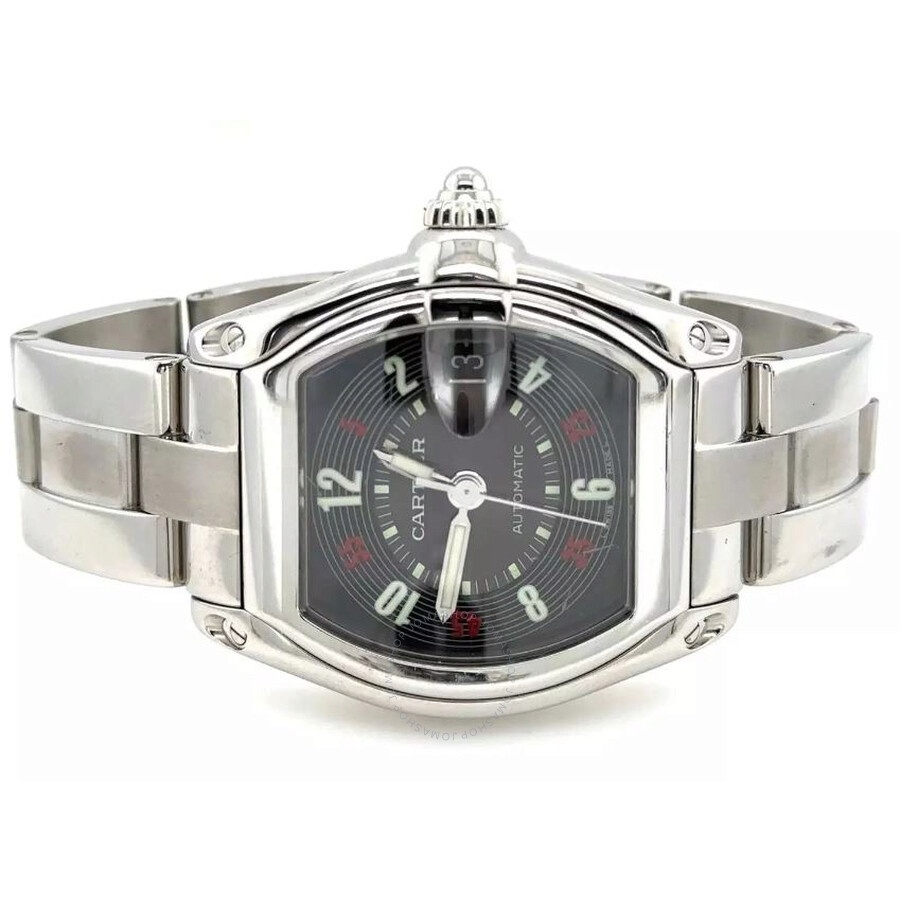 Pre-owned Cartier Roadster Black Dial Men's Watch W62002V3 - 5
