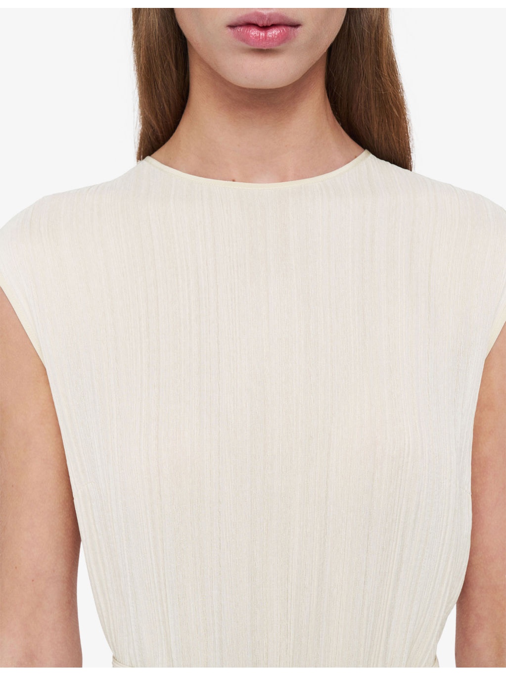 Garnier Pleated-Texture Viscose and Silk-Blend Midi Dress - 4