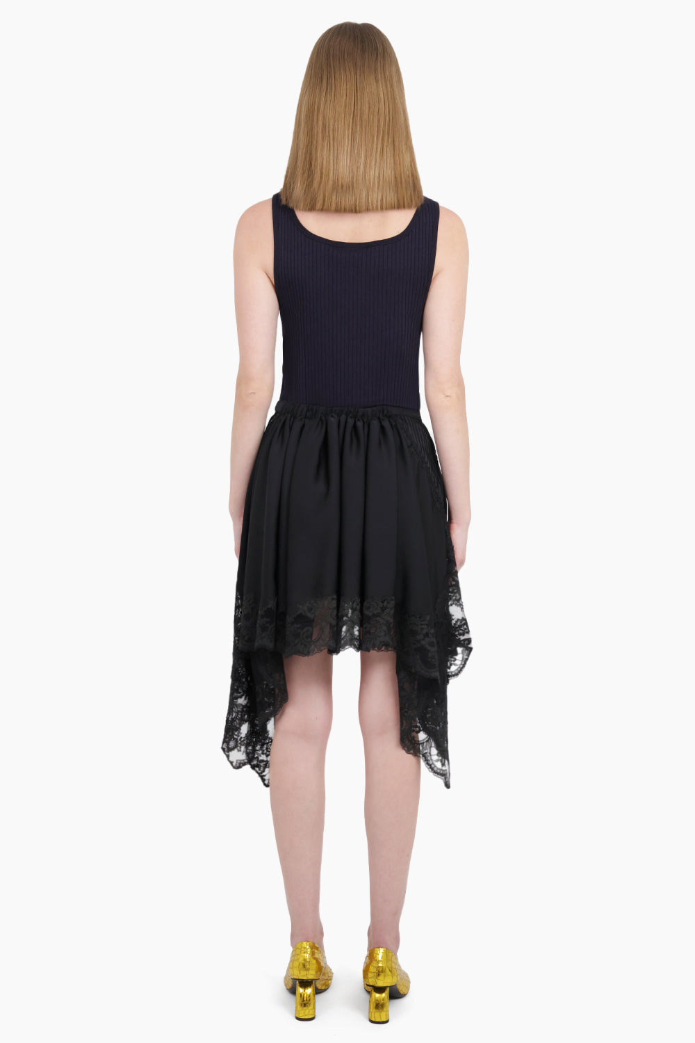 HOLLY EMBROIDERED KNIT SINGLET | NAVY/GOLD/SILVER - 5