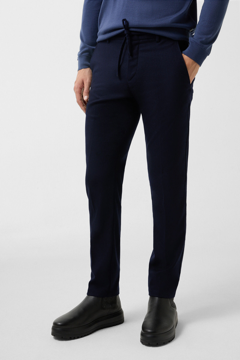 Riley Business flannel pants in Navy blue 2