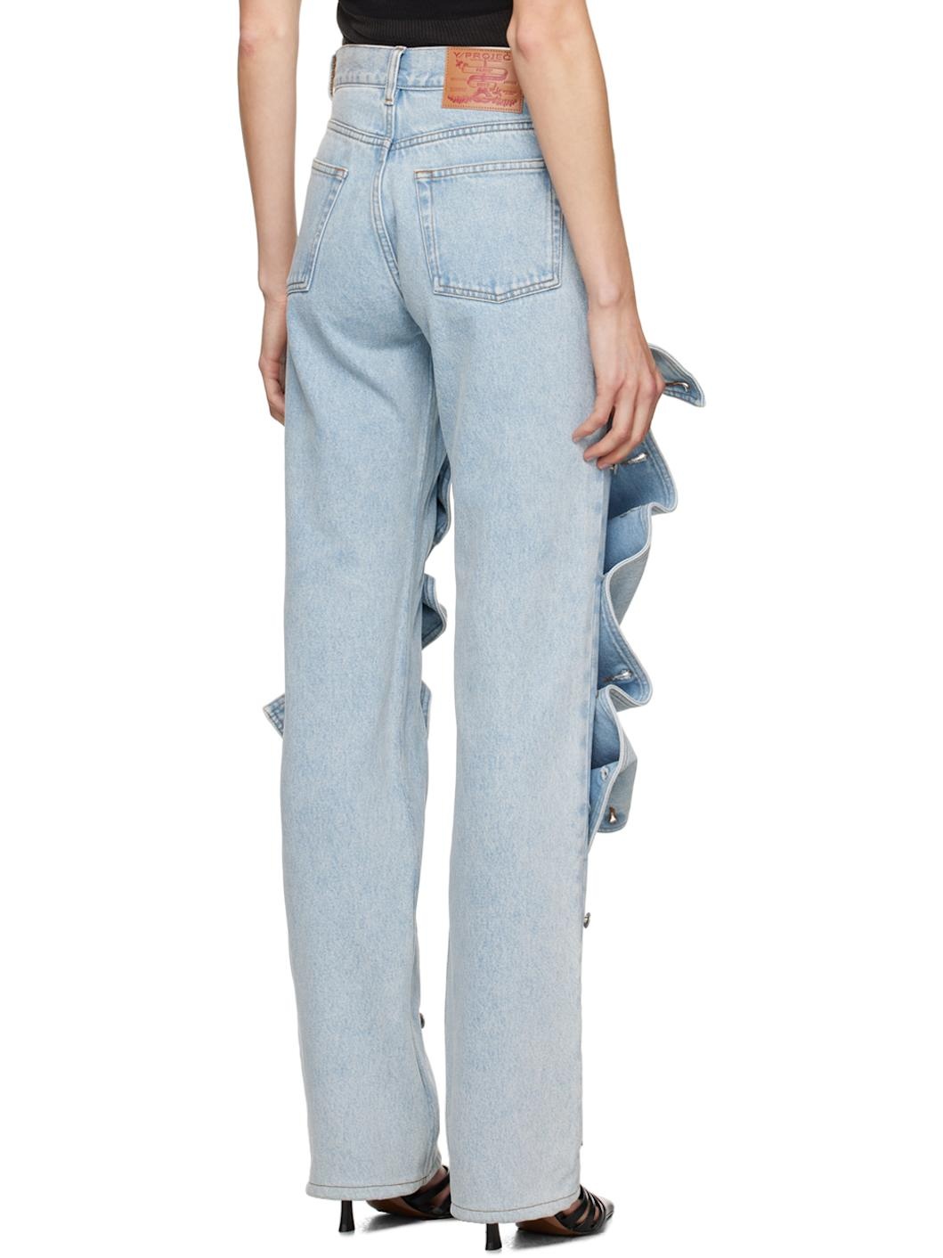 Blue Snap Off Jeans - 3