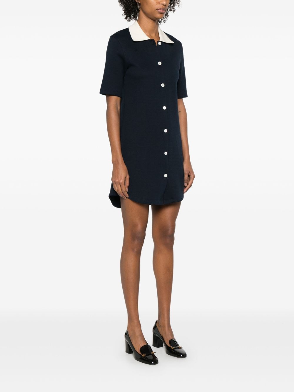 fine-ribbed mini dress - 3