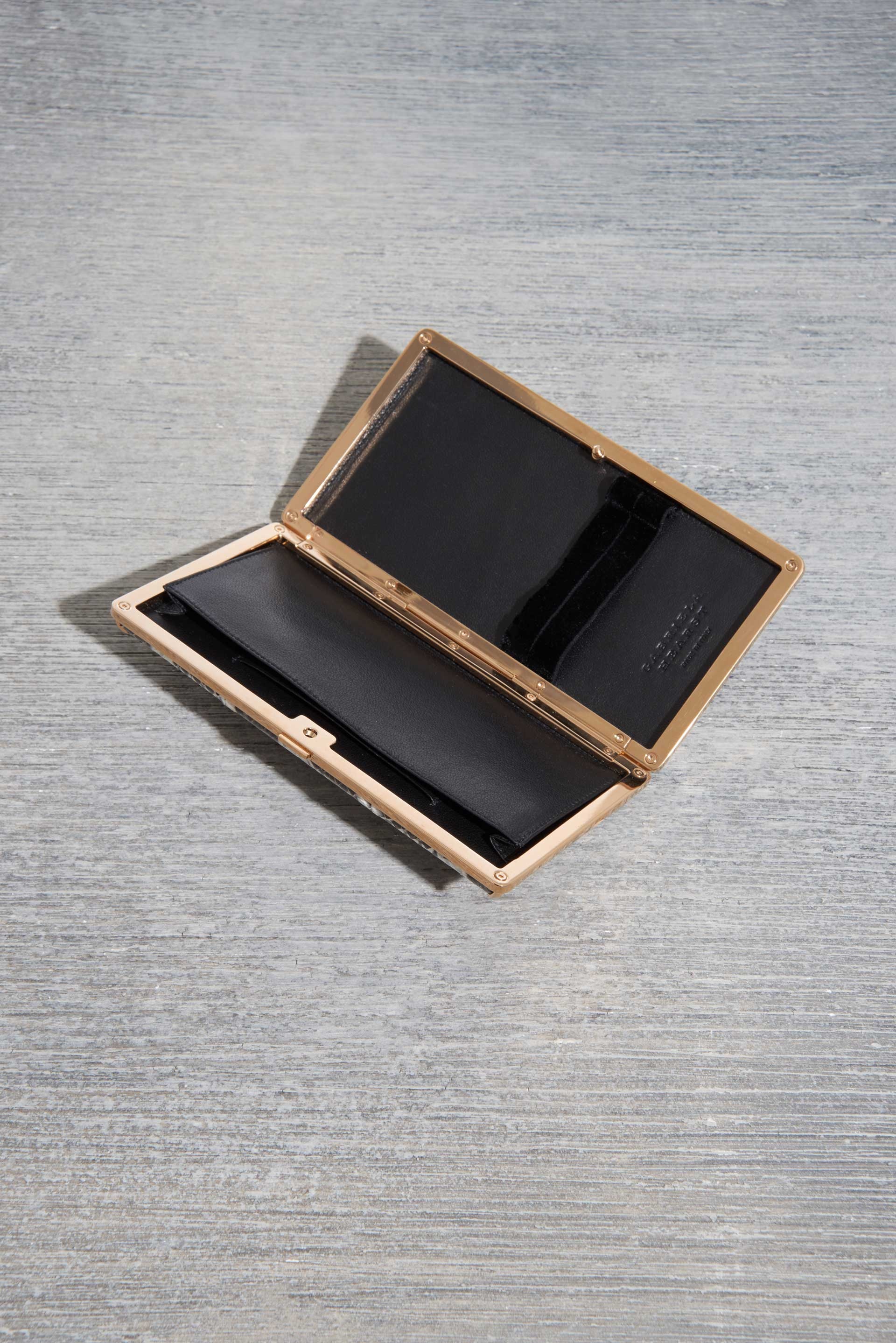 Callas Clutch in Black & White Snakeskin - 3