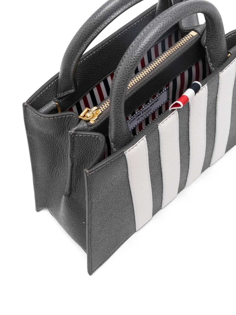 appliqué-stripe tote bag - 4