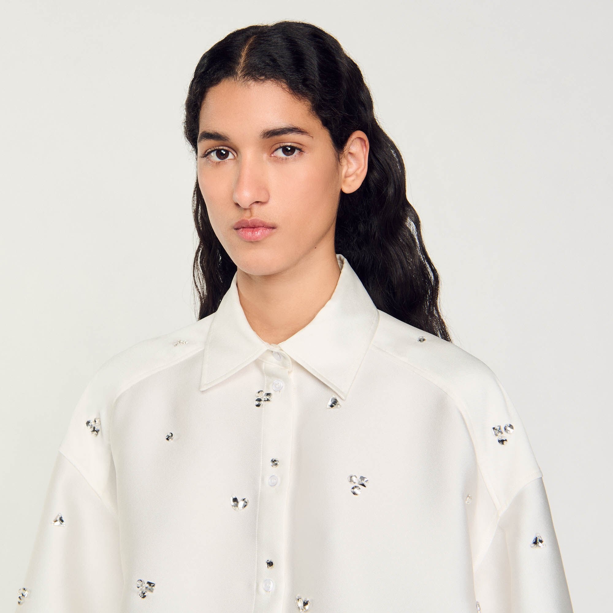 SHIRT EMBELLISHED WITH RHINESTONES - 4