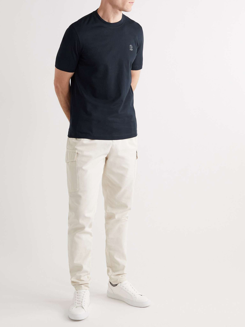 Brunello Cucinelli Logo-Print Cotton-Jersey T-Shirt outlook