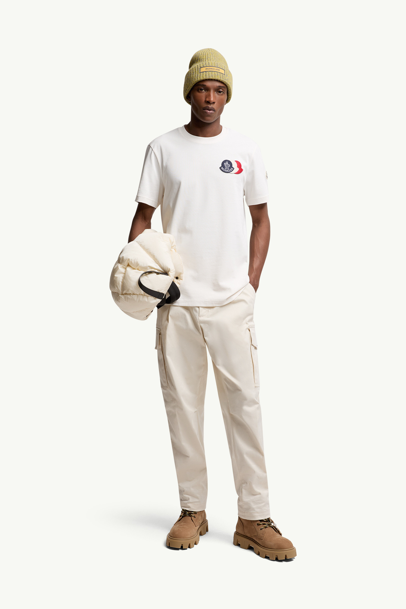 Embroidered Tricolor Logo Cotton T-Shirt - 2