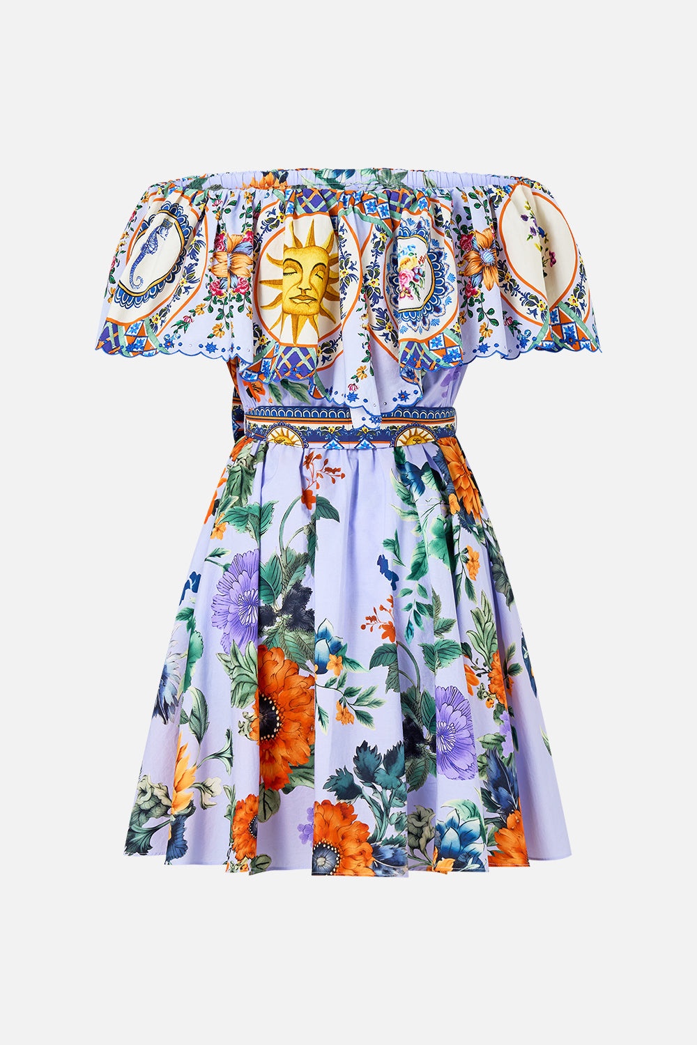 SHOULDER FRILL SHORT DRESS - 8