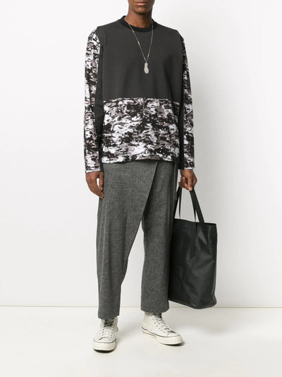 White Mountaineering draped wrap-style trousrs outlook