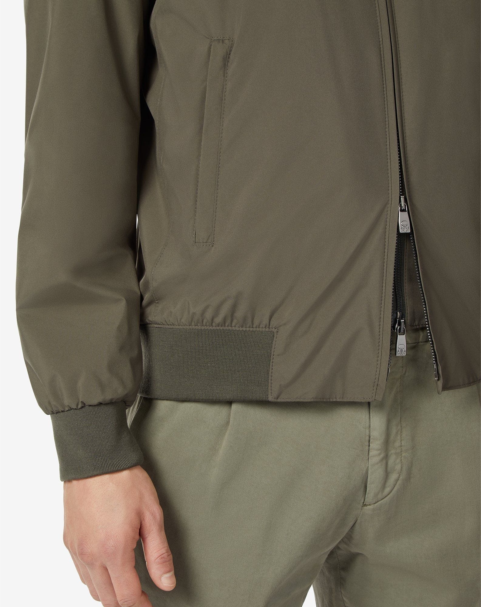 Green technical  padded bomber jacket - 5