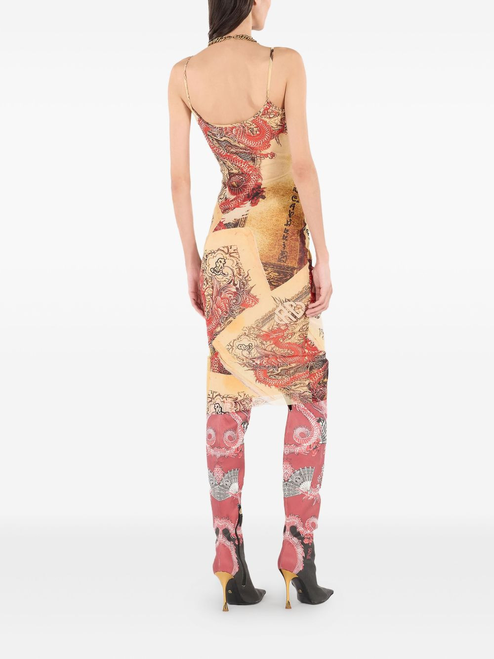 graphic-print dress - 4