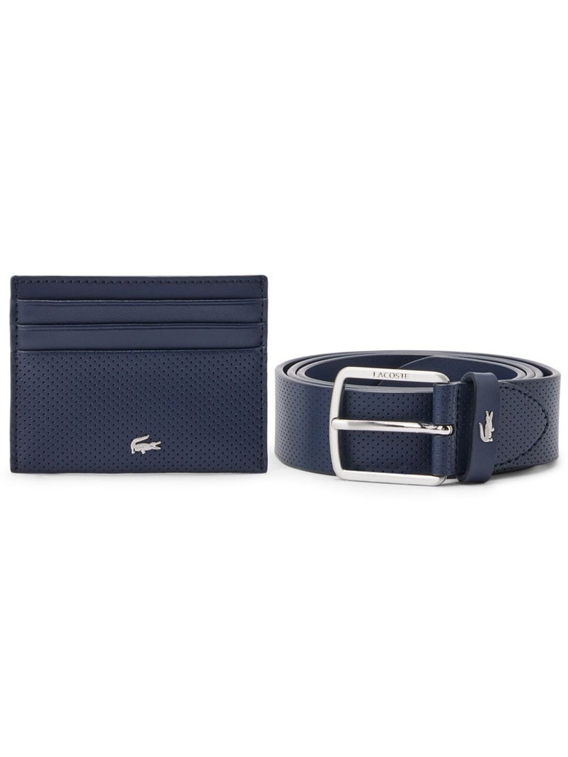 LACOSTE leather belt and cardholder set outlook