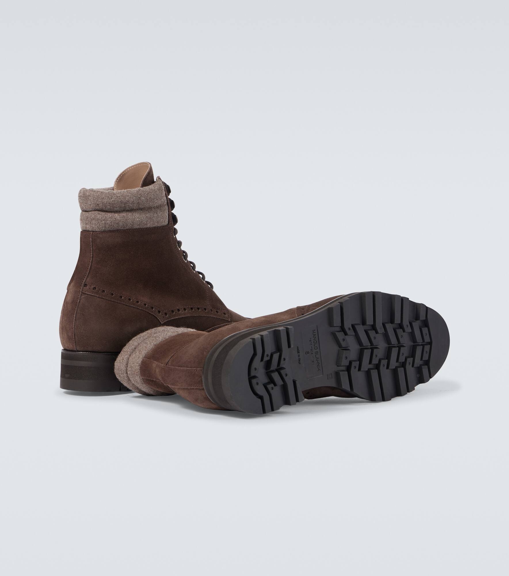 Sapele suede lace-up boots - 7