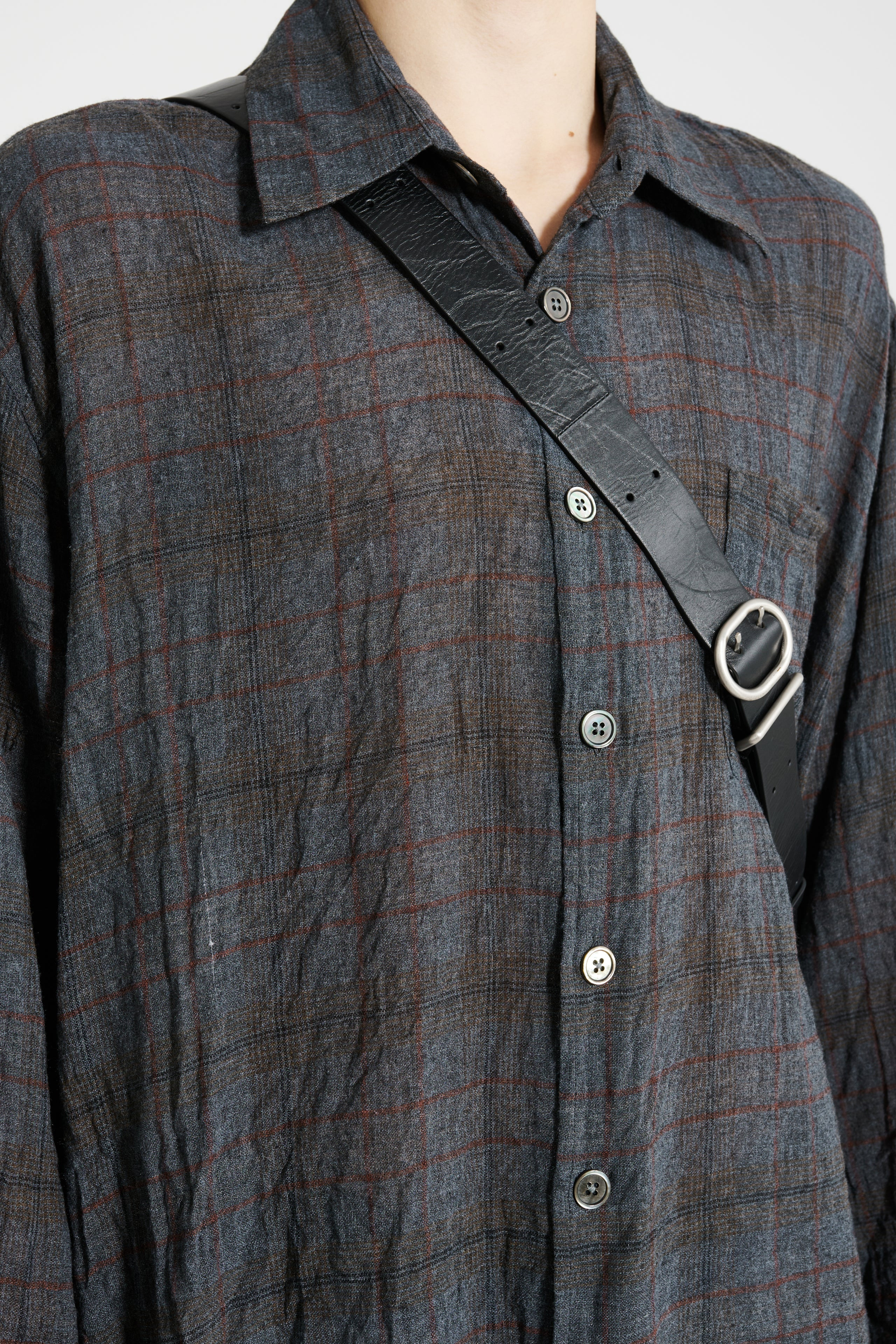 OUR LEGACY ABOVE SHIRT BAZAAR CHECK BREEZE WEAVE - 5
