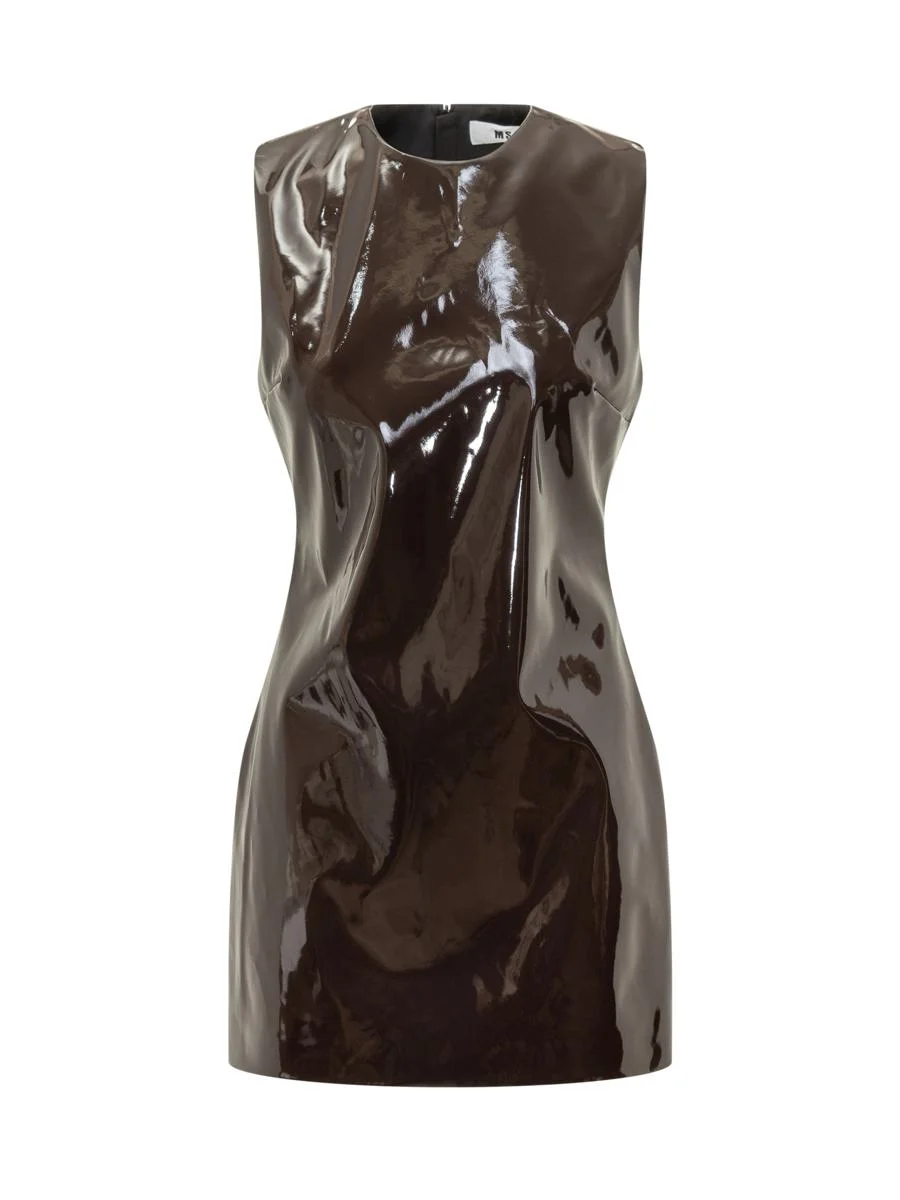 Msgm Msgm Patent Leather Short Dress - 1