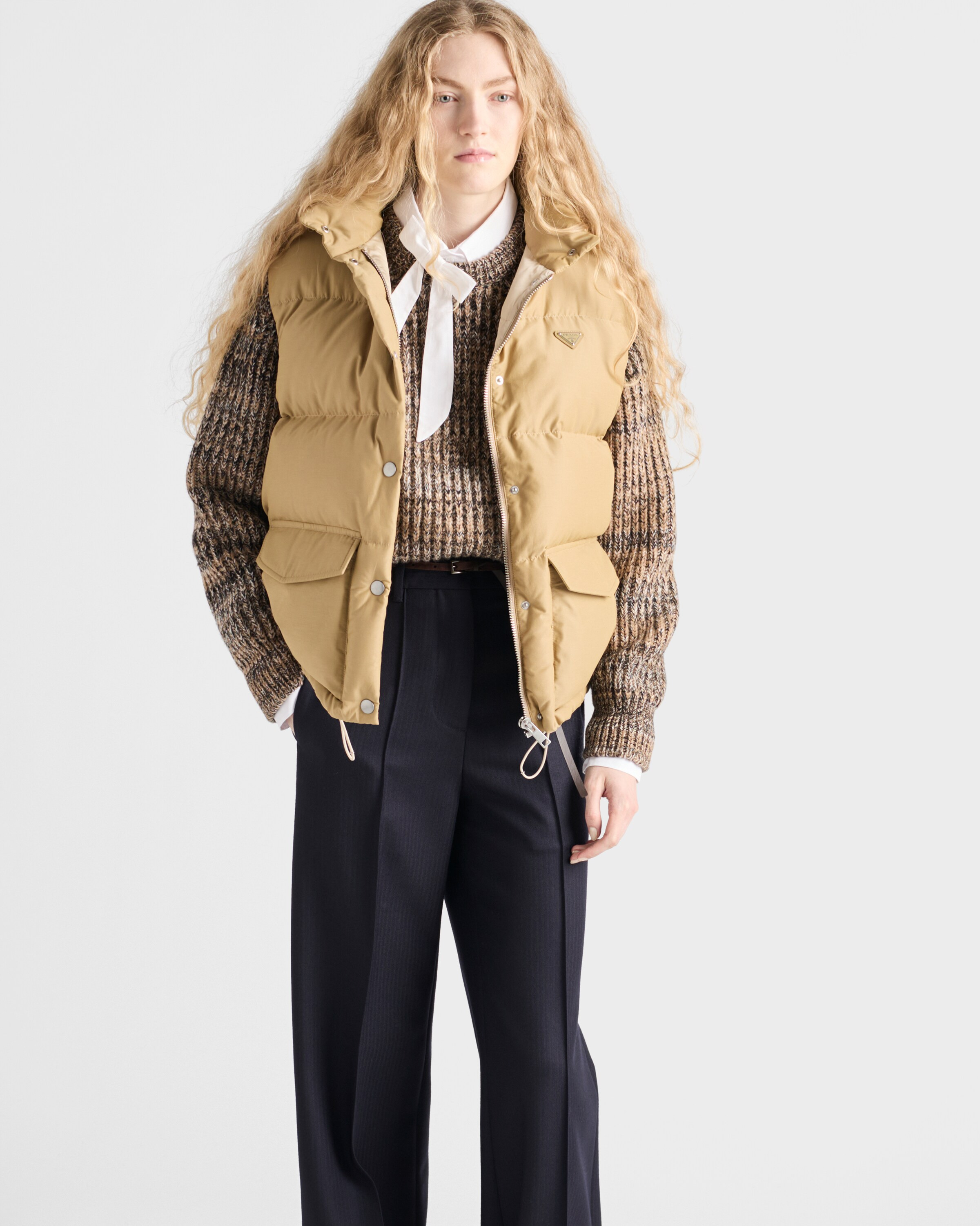 Medium-weight technical fabric down vest - 4
